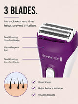 Remington Afeitadora eléctrica suave y sedosa para mujer, afeitador...