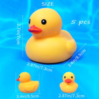 Pato de goma sin agujero, pato de goma sin moho sin agujero, juguete de baño impermeable para niños, piscina, fiesta de cumpleaños y decoración del baño del hogar