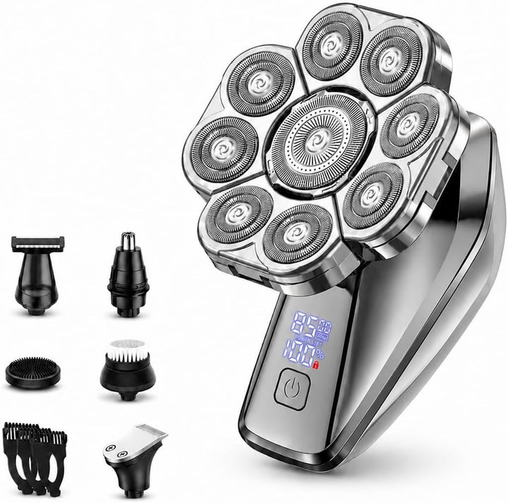Afeitadora de cabeza 9D para hombres calvos, maquinilla de afeitar...