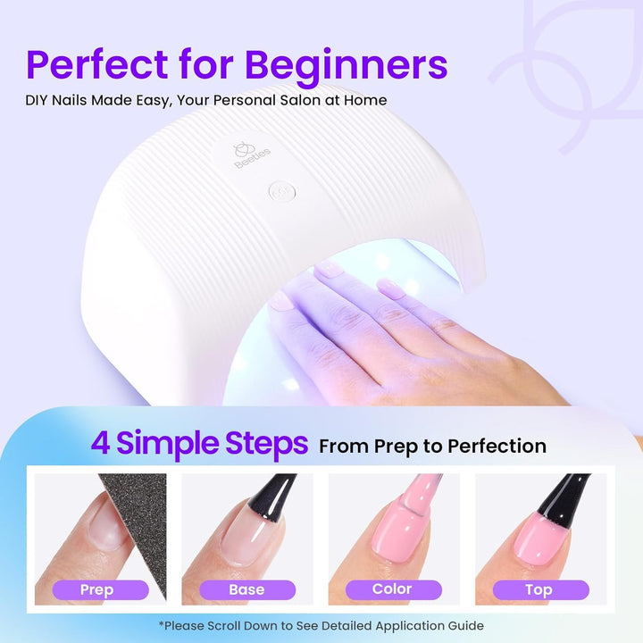 Beetles - Kit de esmalte de uñas de gel con luz UV \u2013 Juego de...