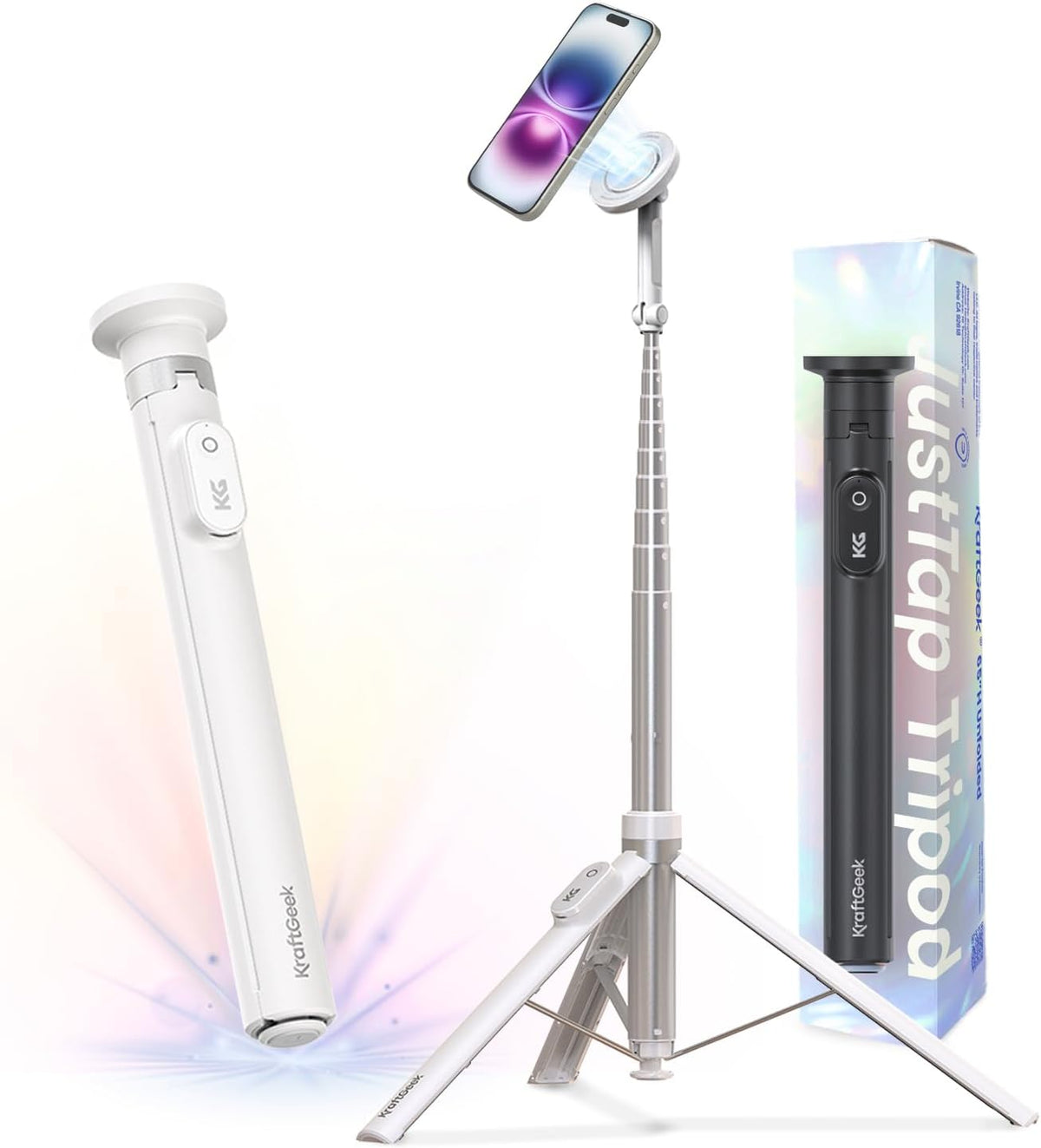 KraftGeek Trípode Magnético para Teléfono para iPhone, Trípode JustTap para MagSafe