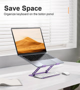 Aoviho Soporte ajustable para laptop de escritorio, soporte portáti...