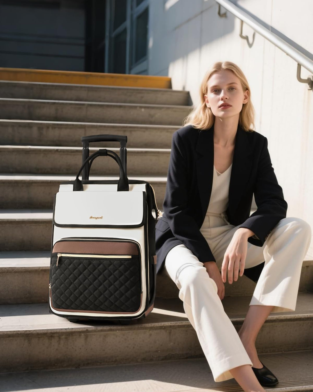 Mochila rodante Arcoyard para mujeres, mochila rodante para portáti...