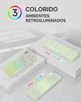 EWEADN V102 - Teclados inalámbricos, teclado para juegos de 98 tecl...