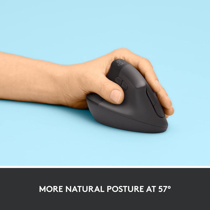 Logitech Lift - Mouse ergonómico vertical para mano izquierda, uso...