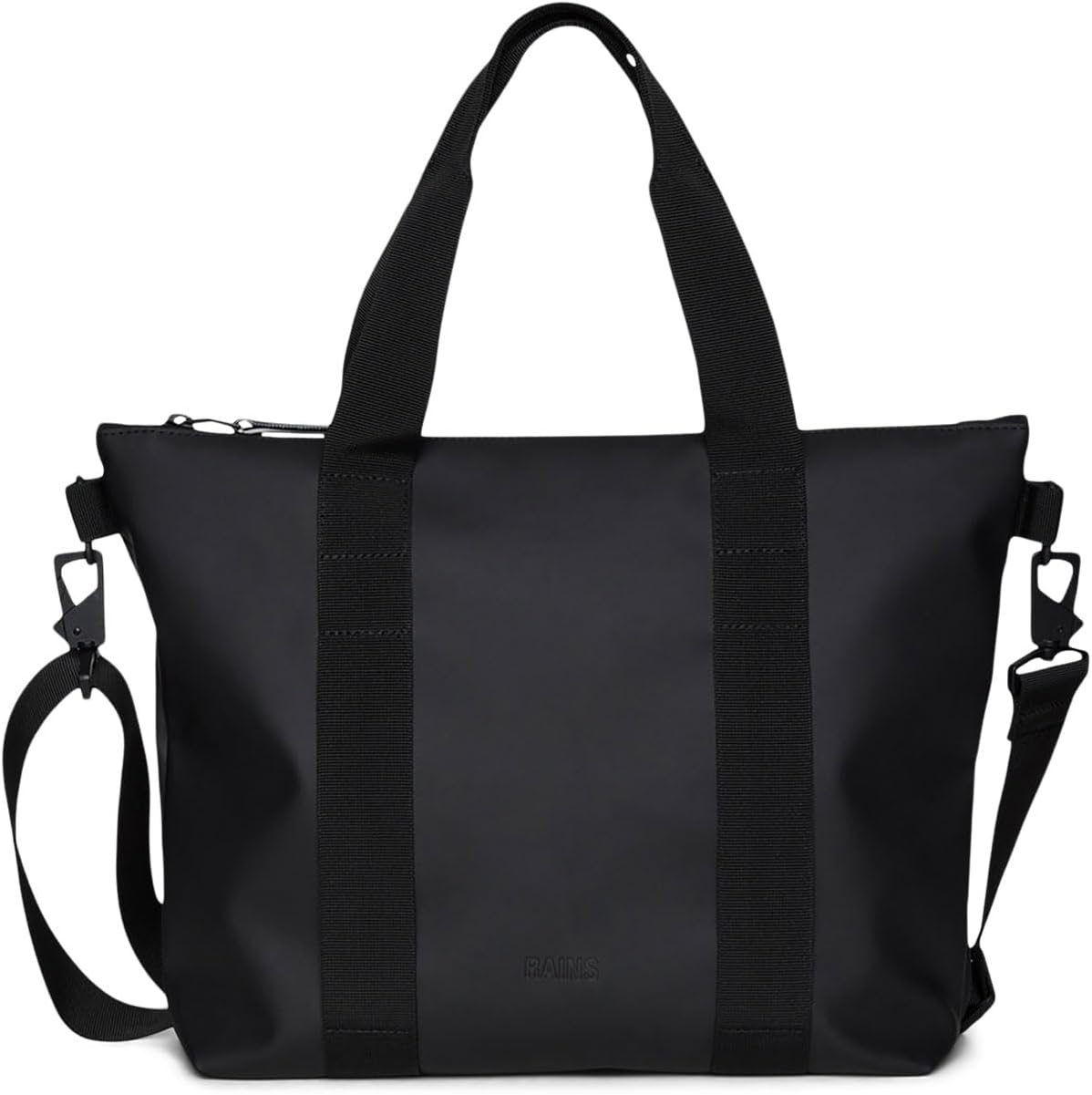 RAINS Bolso tote - Bolso impermeable con cremallera para viaje y trabajo