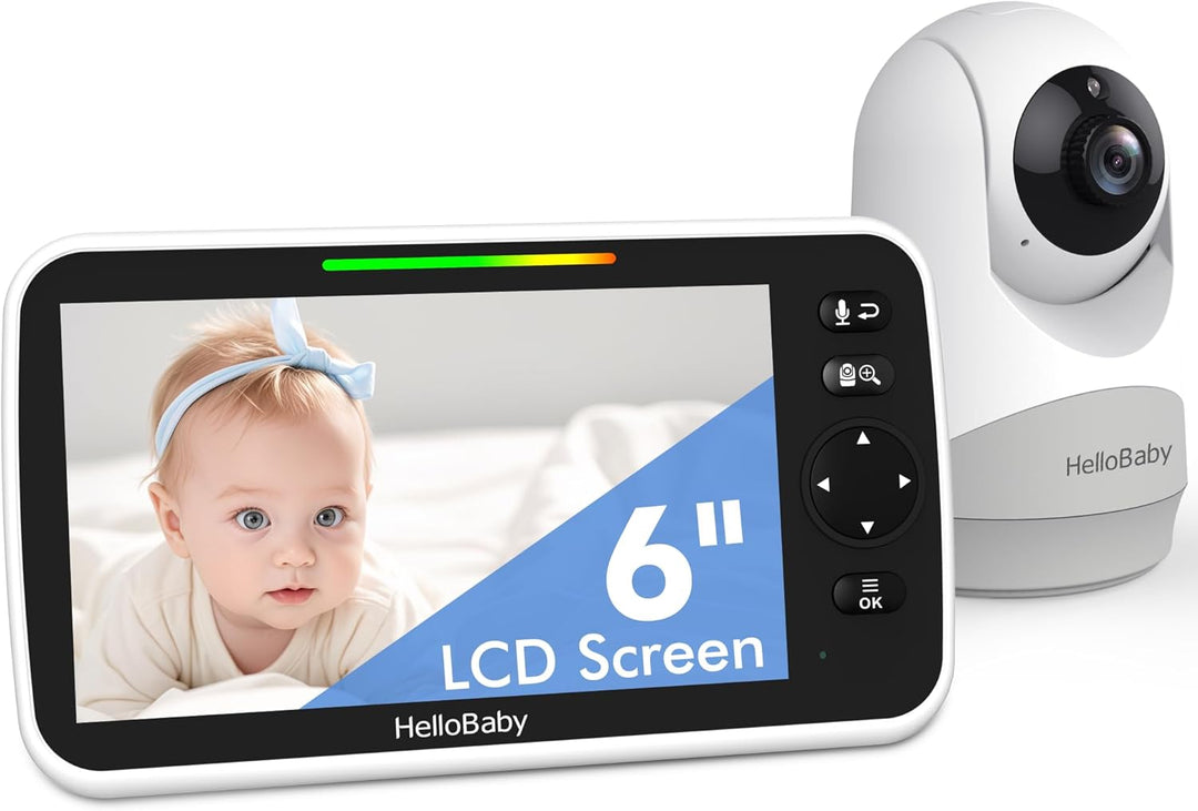 HelloBaby Pantalla grande IPS de 6 pulgadas, monitor de video para...