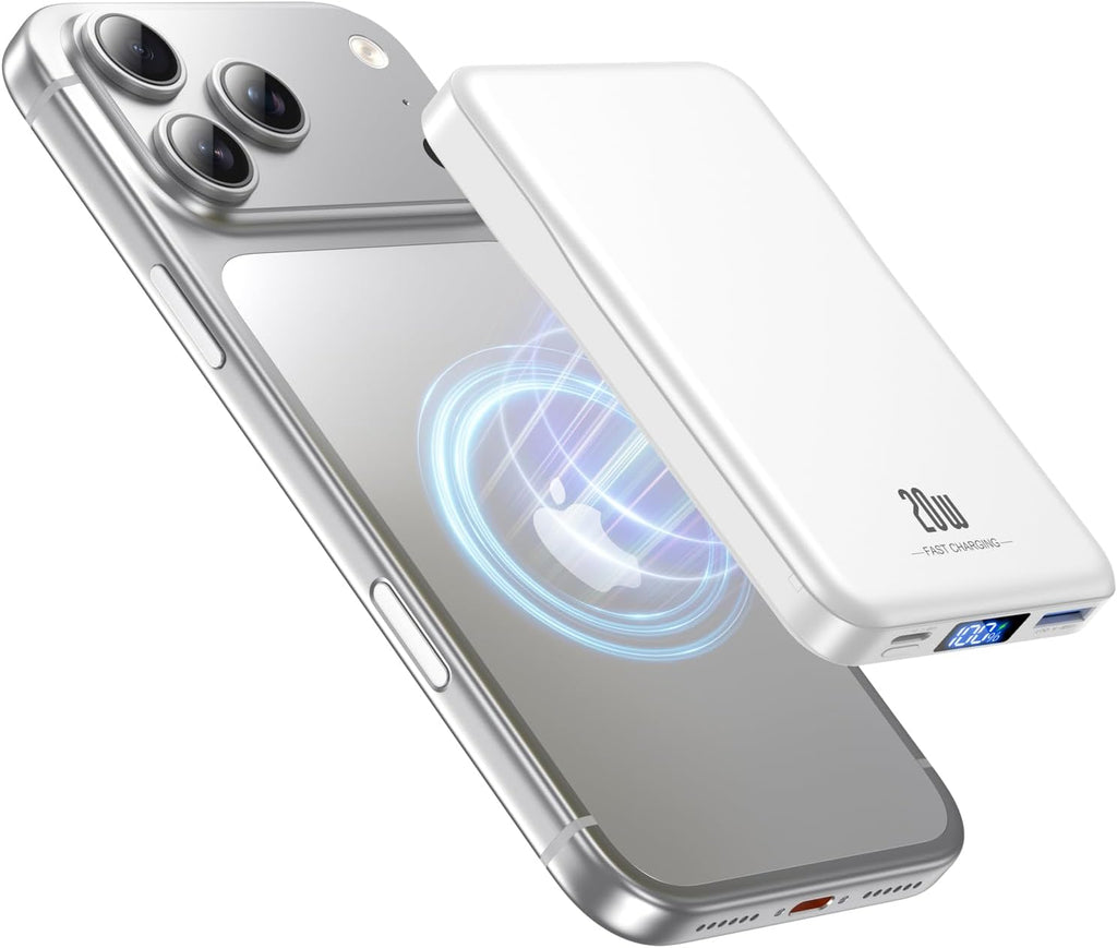 Cargador portátil magnético de 10000 mAh, batería MagSafe de carga rápida