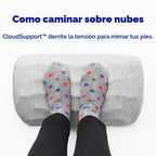 Lámpara C CUSHION LAB Reposapiés ergonómico para debajo del escritorio - Reposapiés de espuma viscoelástica con diseño de cresta de masaje patentado para trabajo, hogar, juegos, computadora, silla de oficina