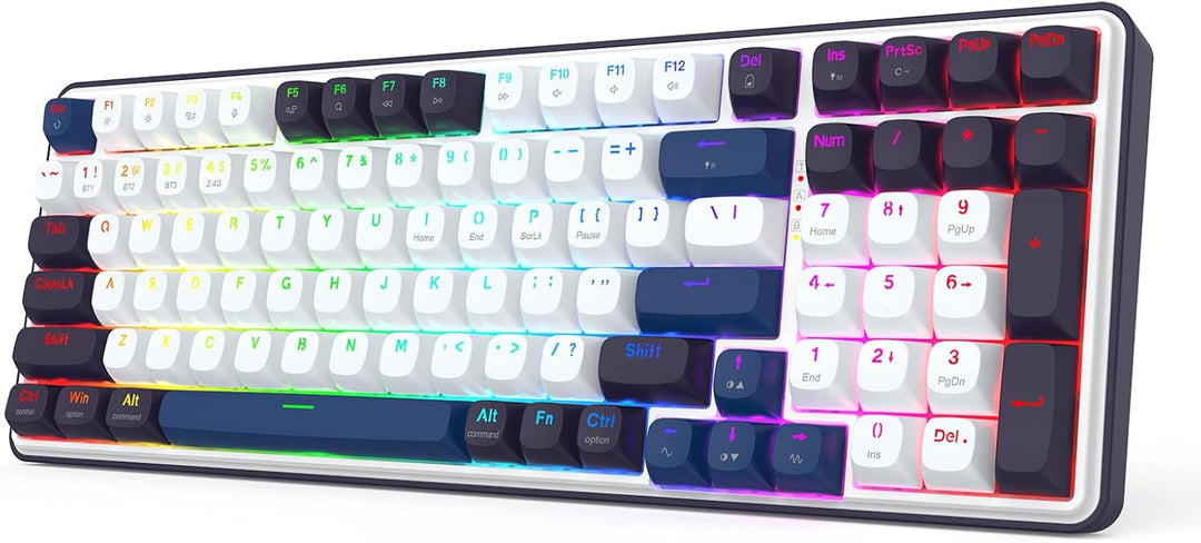 Redragon K744 PRO - Teclado inalámbrico para juegos RGB de 99 tecla...