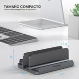 YICOSUN Soporte vertical de aluminio para portátil de 3 ranuras par...