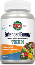 KAL Comprimidos multivitamínicos para adolescentes con energía, Menta, 60 unidades (1 paquete)