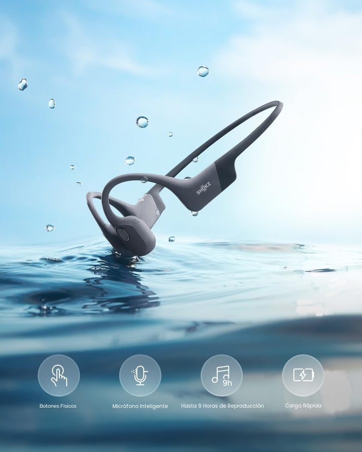 SHOKZ OpenSwim Pro - Auriculares deportivos de conducción ósea Blue...