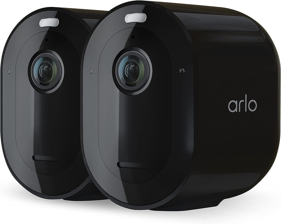 Arlo Cámara Pro 4 Spotlight, paquete de 2, seguridad inalámbrica, v...