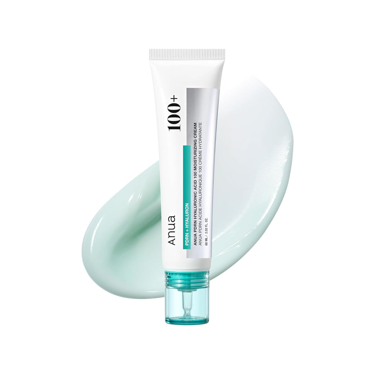 ANUA PDRN Crema Hidratante de Ácido Hialurónico 100, Hidratante Ligero con ADN de Salmón, 2.02 Fl Oz