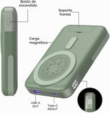 JUOVI Banco de energía magnético, cargador portátil inalámbrico de...