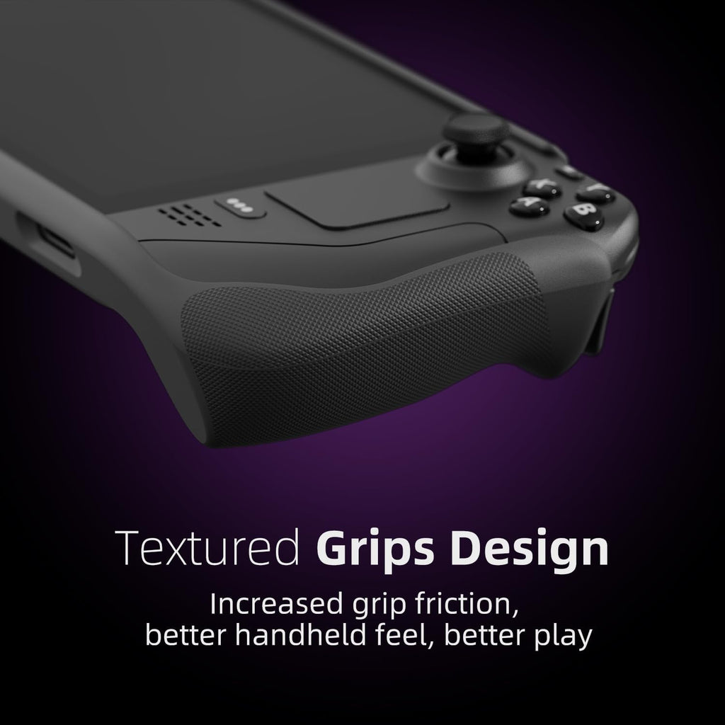 Skull & Co. GripCase SD para SteamDeck: una funda protectora suave con empuñaduras texturizadas, protección completa y soporte, absorción de golpes antideslizante y diseño de cubierta antiarañazos