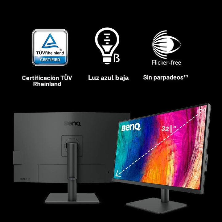 BenQ Monitor PD3205U listo para Mac de 32 pulgadas, 4K UHD 99% Rec....