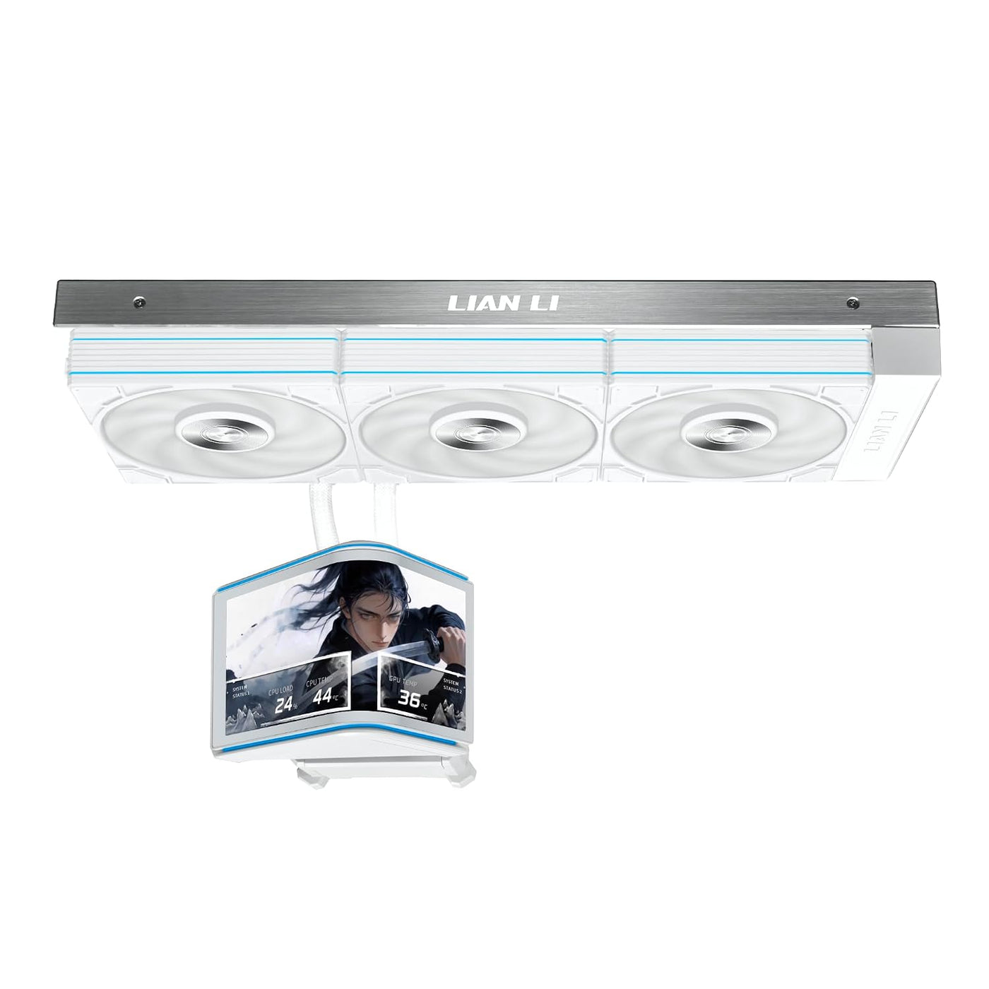 Lian Li HydroShift II OLED Enfriador de CPU líquido 360 curvo-Blanc...