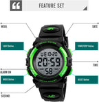 Reloj digital para niños, deportes al aire libre, 164 ft, impermeable, reloj despertador, cronómetro de 12/24 H, cronómetro, calendario para edades de 3 a 15 años, reloj de pulsera para niños