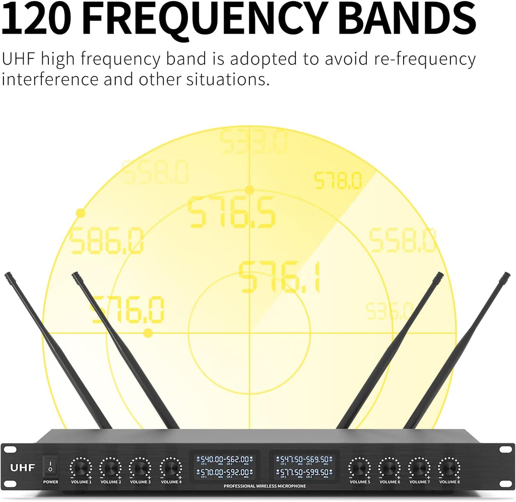 XTUGA Sistema de micrófono inalámbrico para conferencias YT8, micrófonos, Desktop Microphone