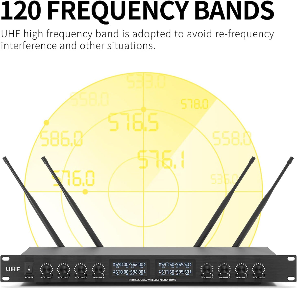 XTUGA Sistema de micrófono inalámbrico para conferencias YT8, micrófonos, Desktop Microphone