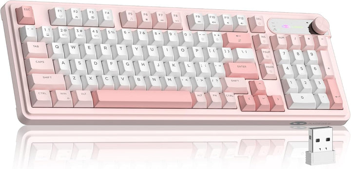 MageGee GK960 Teclado Inalámbrico, 98 Teclas Tri-Modo BT\/2.4G\/Tec...