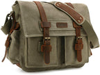 Kattee Bolsas de cuero vintage para cámara DSLR SLR para hombres