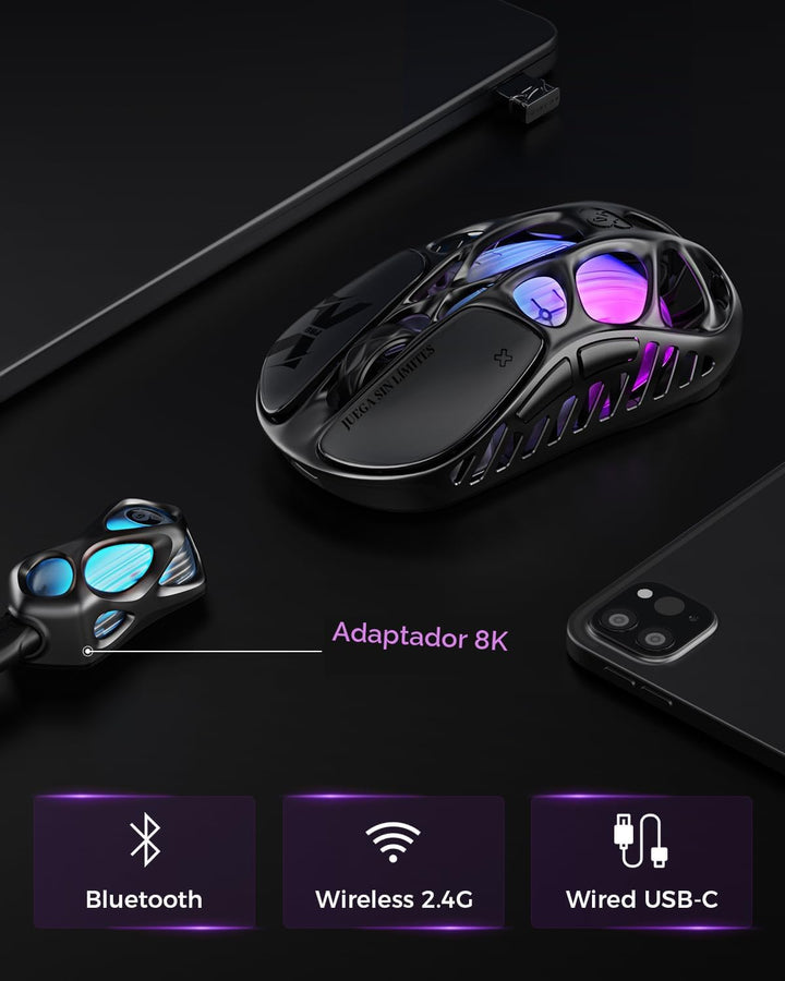 GravaStar Mercury X Pro ratón inalámbrico para juegos, viene con do...
