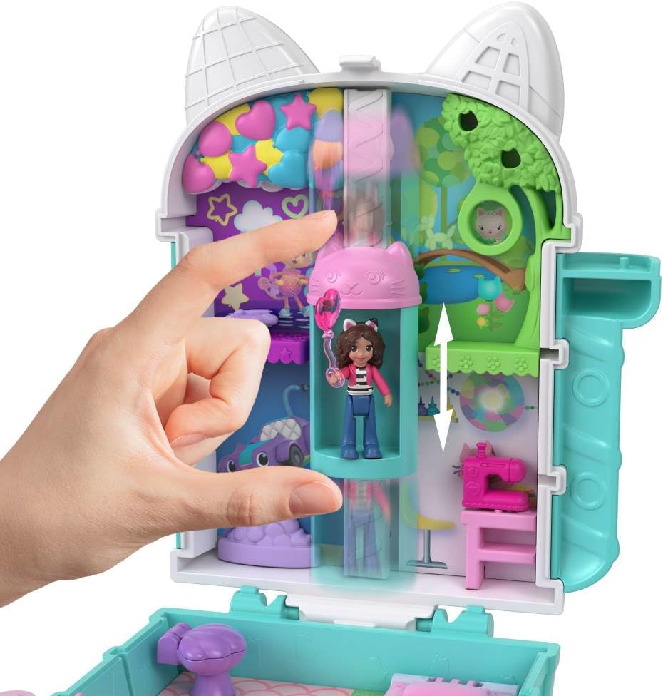 Polly Pocket x Gabbys Dollhouse Compacto Micro Muñecas y