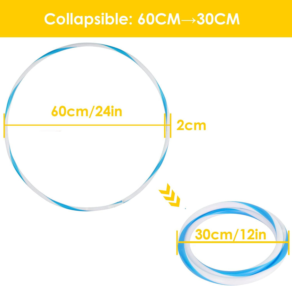 Aro LED 24in Aro Luminoso para Adultos Niños Danza Ejercicio, Cambio Automático de Color Equipo de Fitness, Luz Estroboscópica para Pérdida de Peso para Hooper Aros de 60cm (Necesita 2 pilas AA - No Incluidas)