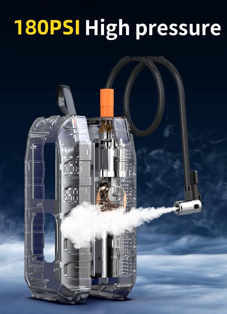 Thmomex Compresor de aire portátil para inflado de neumáticos, comp...