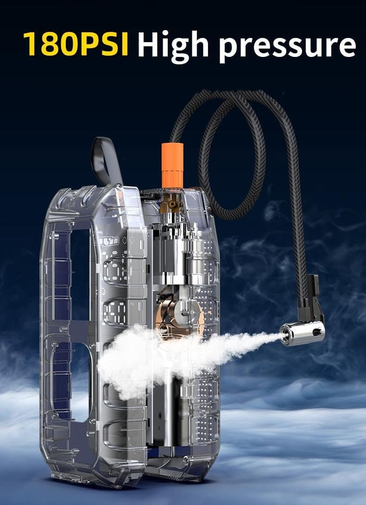 Thmomex Compresor de aire portátil para inflado de neumáticos, comp...
