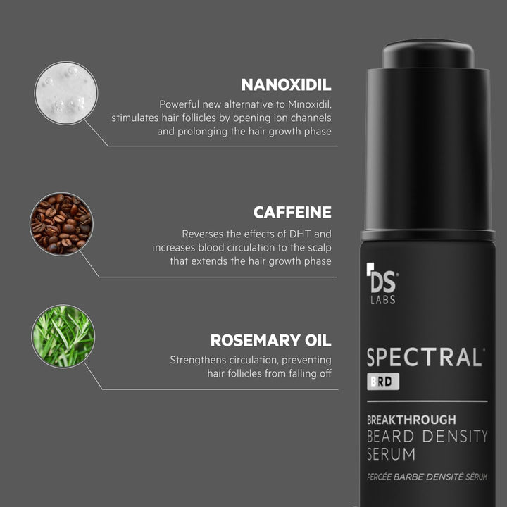 DS Labs Spectral.BRD - Suero acondicionador para barba, 30 mL, sopo...