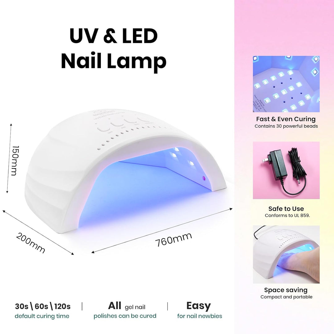 Beetles - Juego de 37 esmaltes de uñas de gel con luz UV, juego de...