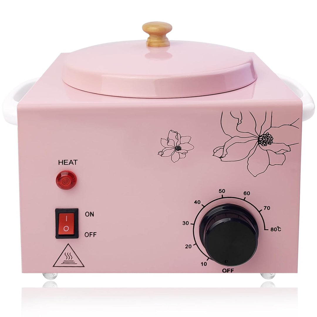 Calentador de cera rosa portátil con temperatura ajustable y varill...