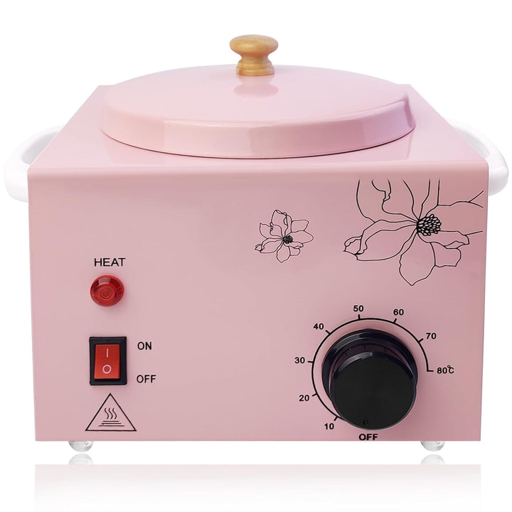 Calentador de cera rosa portátil con temperatura ajustable y varill...
