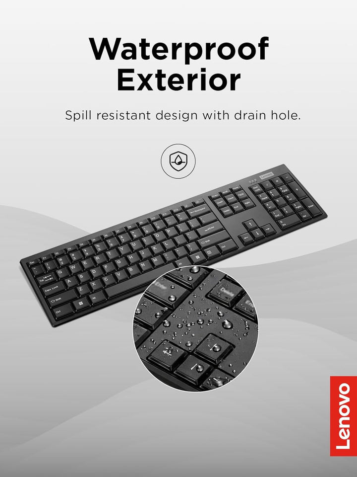 Lenovo Teclado compacto inalámbrico 100 - Teclado inalámbrico para...