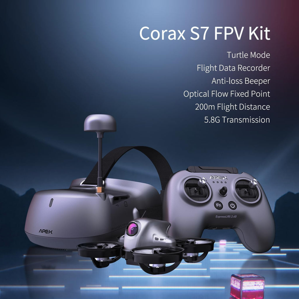 APEX FPV Drone Kit,Brushless RC Quadcopter con 3 baterías