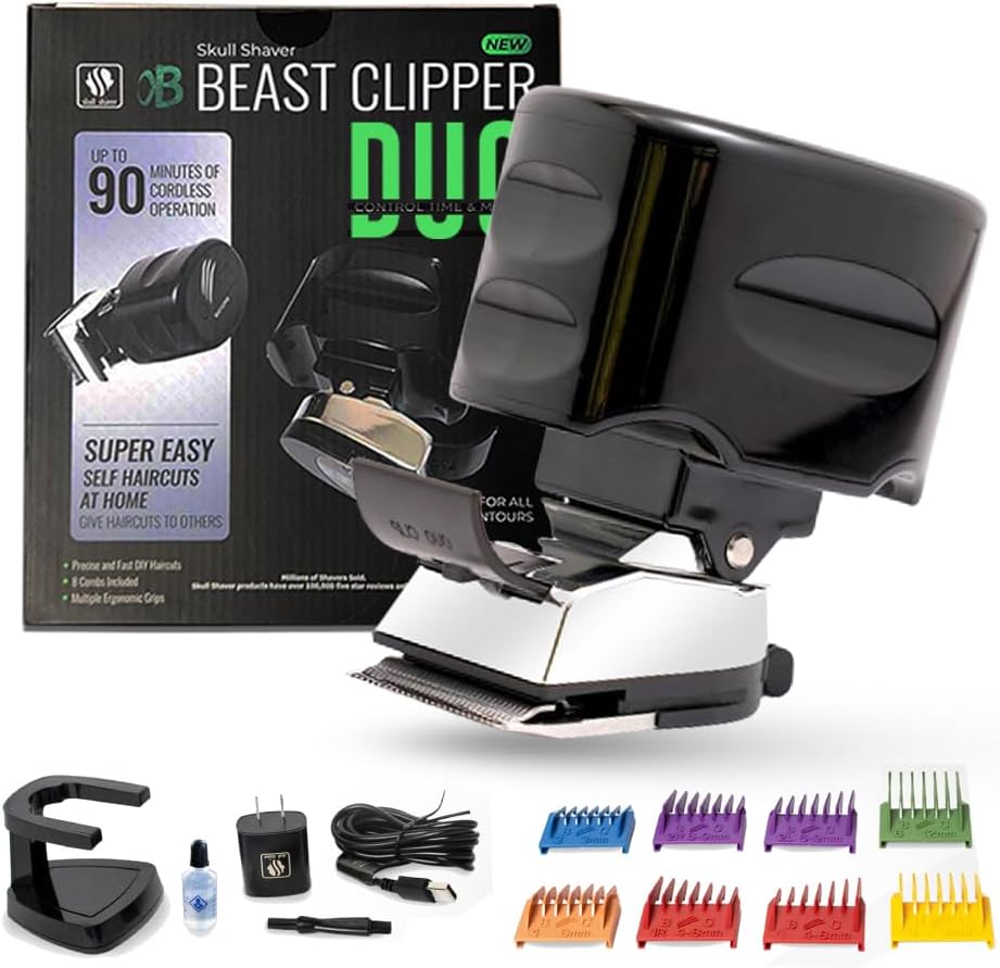 Skull Shaver Beast Clipper Duo - Kit de corte de pelo y aseo para e...