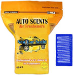 Almohadillas ambientadoras profesionales con aroma de auto nuevo – Eliminadores de olores de larga duración para autos, hogares y oficinas – 60 almohadillas resistentes para olores a moho