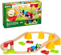 BRIO World 33710 - Mi primer tren de batería ferroviario | Juego de 25 piezas de tren de madera para niños pequeños | Incluye accesorios y pistas de madera | Certificado por Forest Stewardship Council