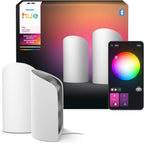 Lámpara Philips Hue Play - Lámpara de pared inteligente (blanca), luz blanca y de color con tecnología ColorCast, compatible con Bluetooth - paquete de 2