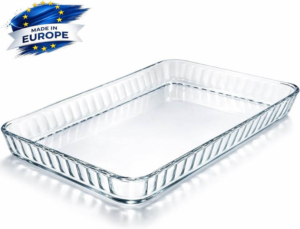 Ums Platos de vidrio para hornear de 4 cuartos (16 x 11 x 2 pulgadas) para