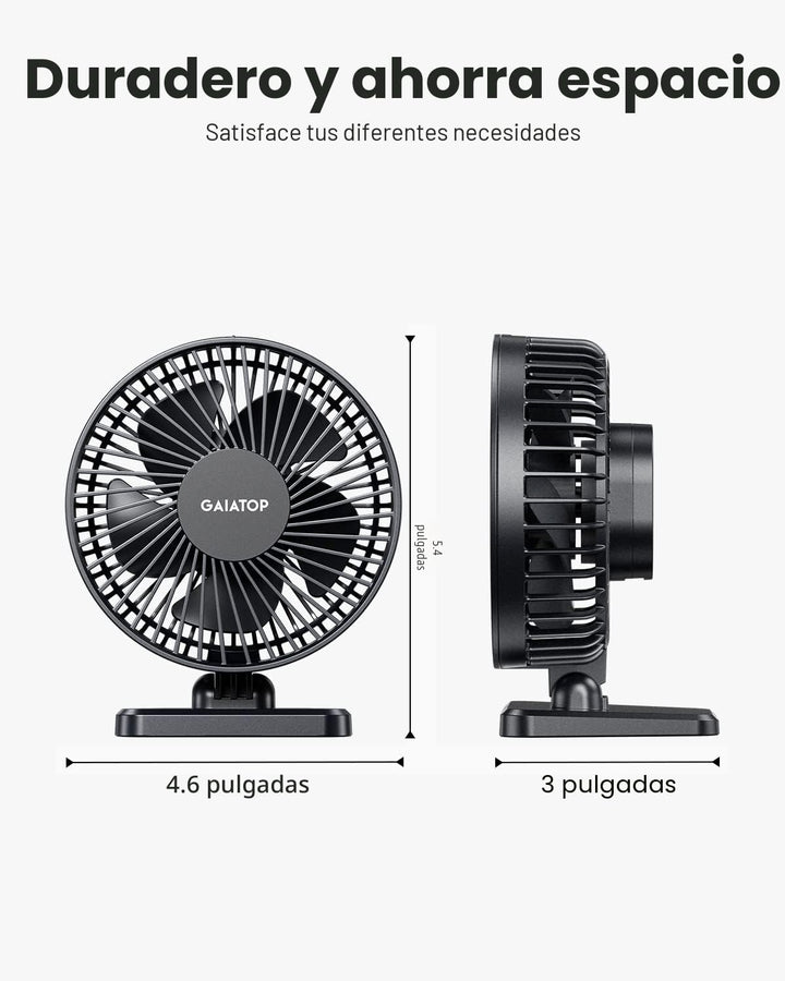 Gaiatop - Ventilador de escritorio USB, pequeño pero potente, perso...
