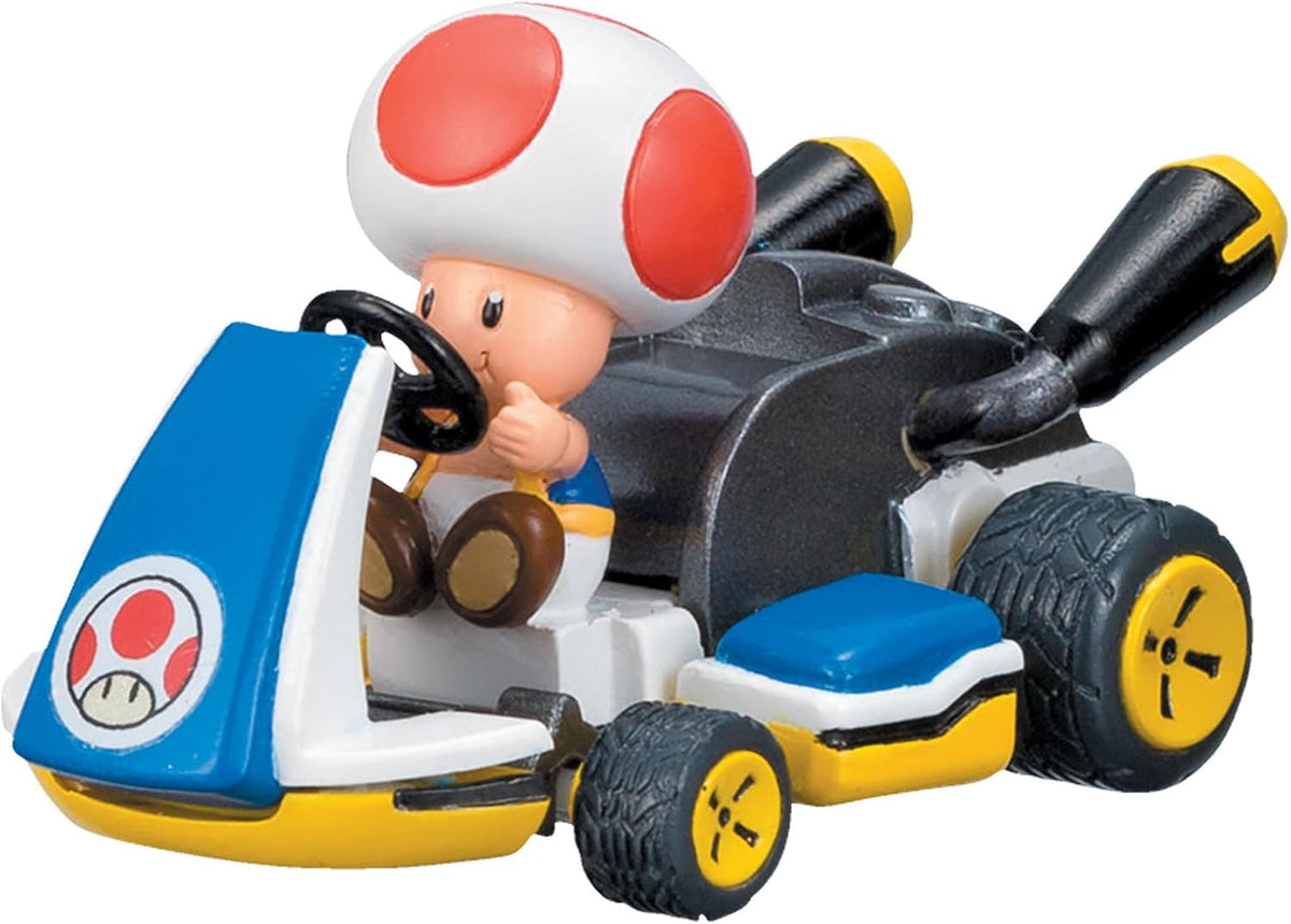 TOMY Mario Kart Pull Back Racers - Blind Box Mario Toys - 10 Count