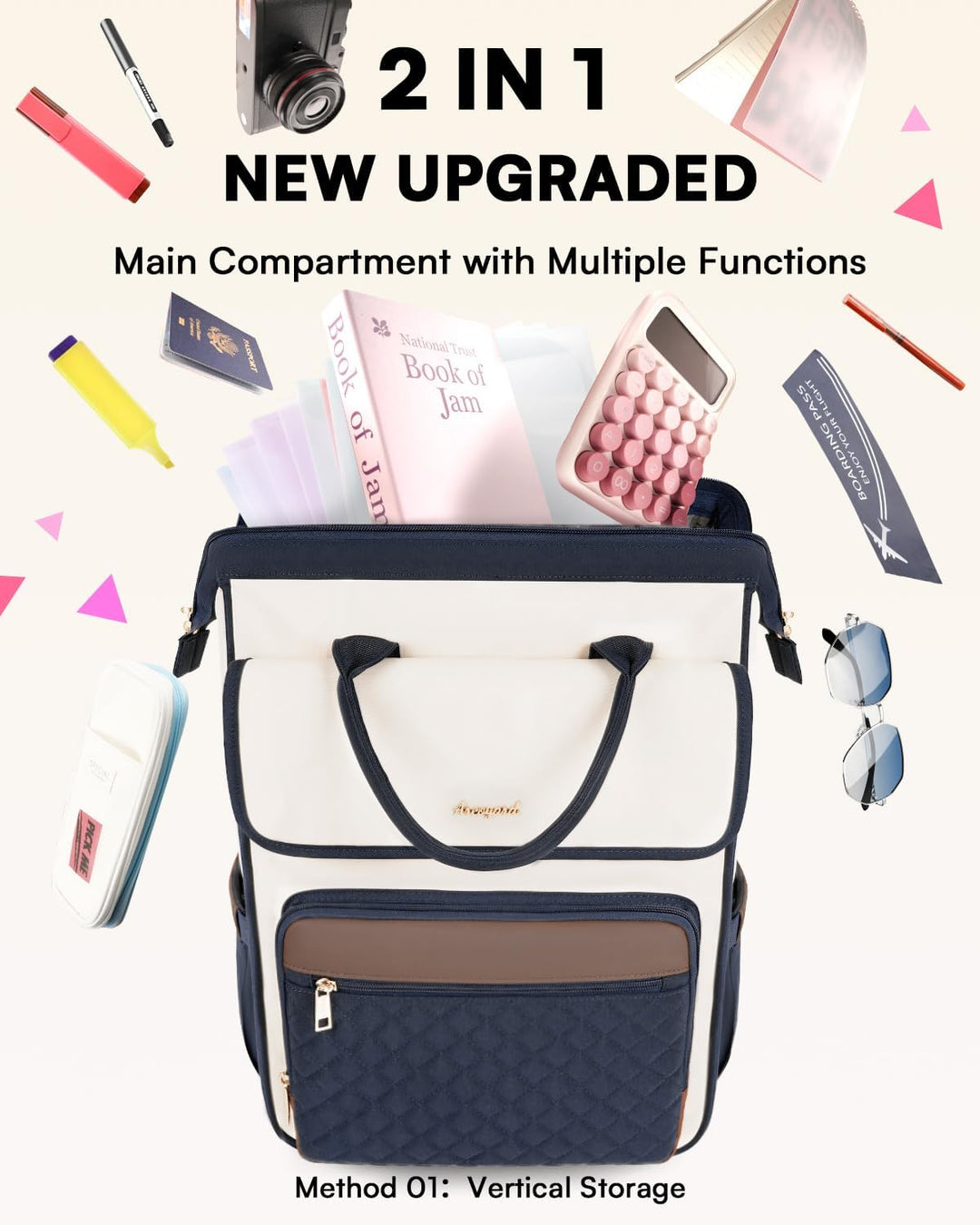 Mochila rodante Arcoyard para mujeres, mochila rodante para viajes...