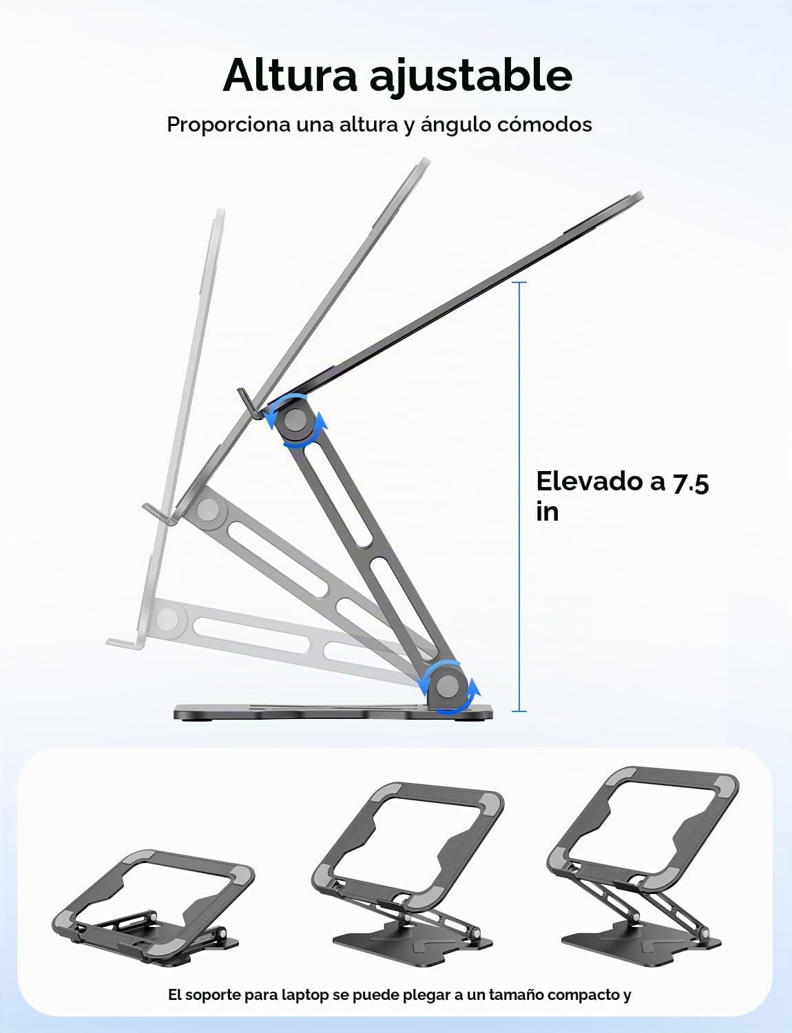 JCZT Soporte Ajustable para Laptop de Escritorio, Elevador Plegable...