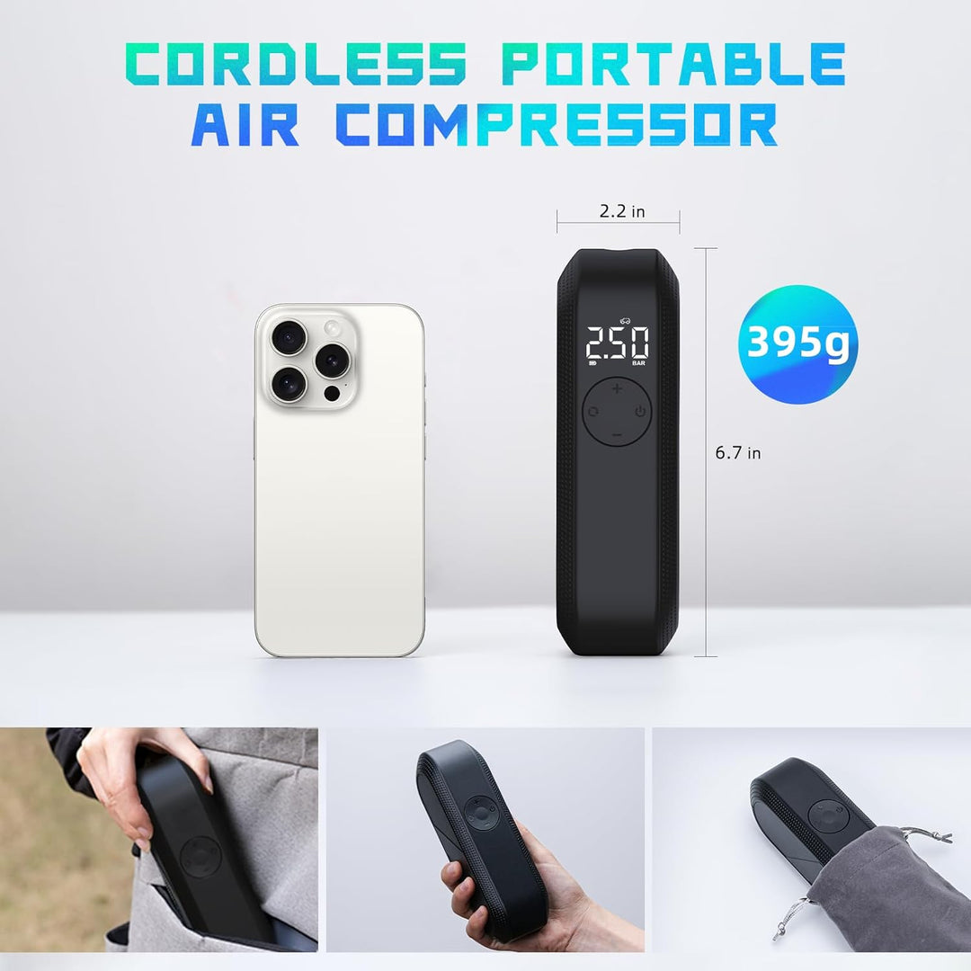 CYCPLUS Electric Air Compressor Portable Bicycle Pump Car Tire Infl...
