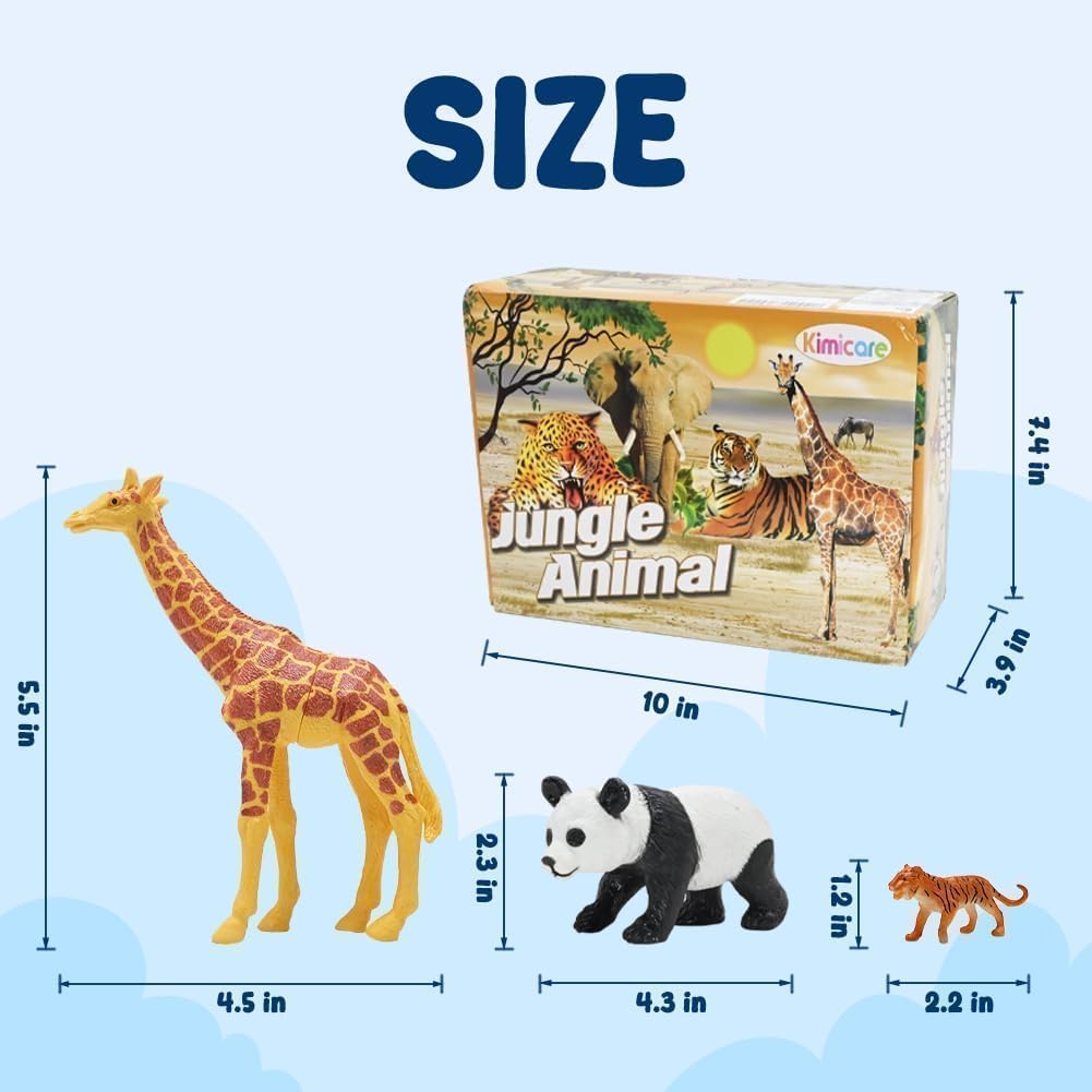 24 figuras de animales de safari y zoológico, juego de juguetes de...